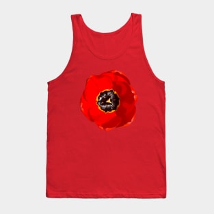 Red tulip in sunlight on illuminating yellow Tank Top